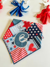Load image into Gallery viewer, BLUE JEAN PATCHWORK INITIAL (embroidered)