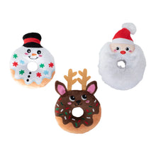 Load image into Gallery viewer, HOLIDAY DONUTS 3-PIECE DOG TOY
