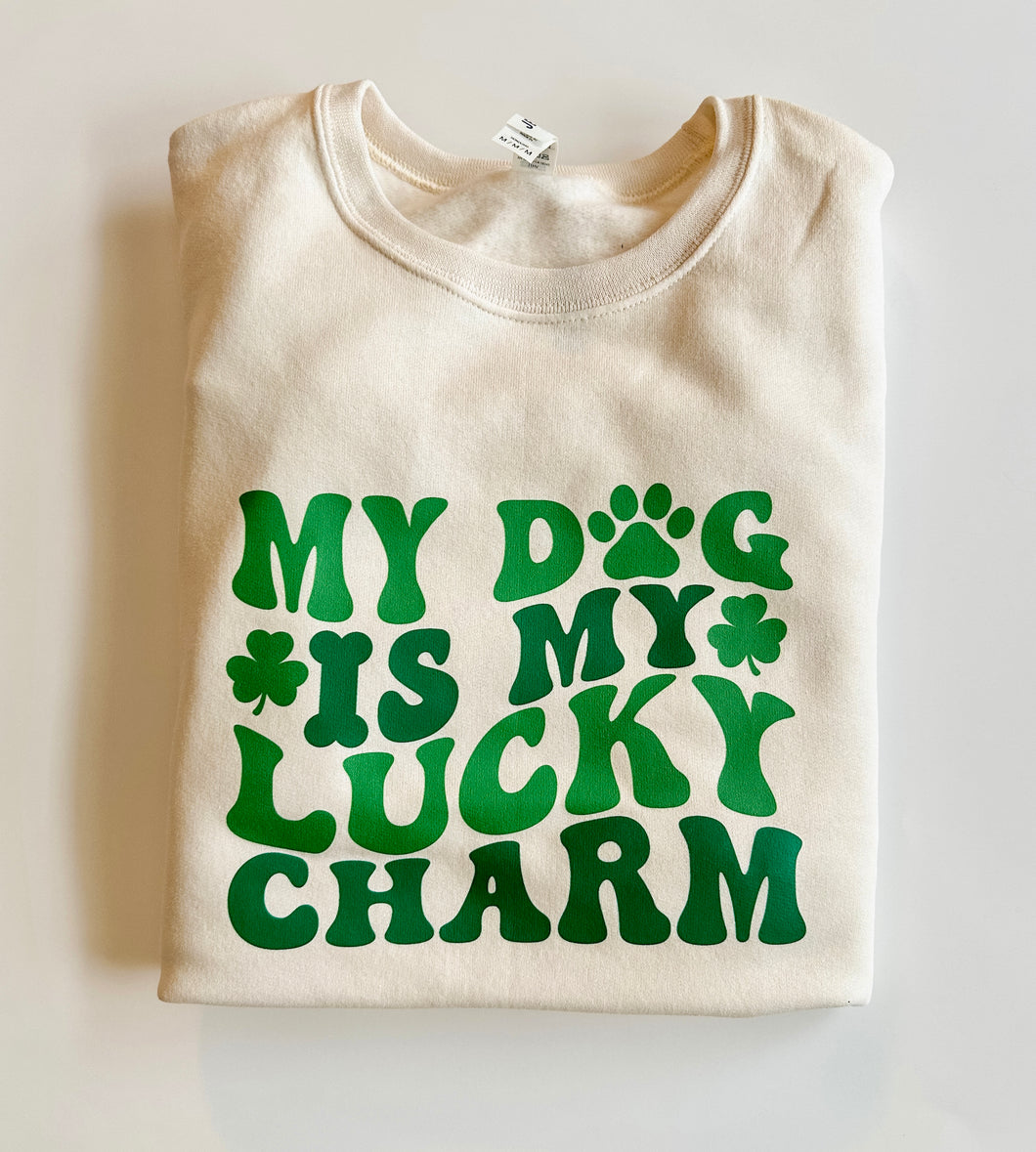 GREEN MY DOG IS MY LUCKY CHARM APPAREL