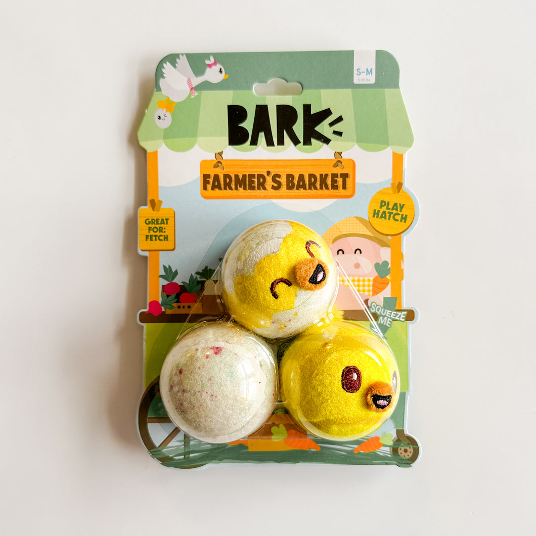 BARK PLAY HATCH TENNIS BALLS DOG TOY