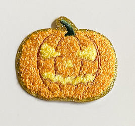 Orange/Yellow Pumpkin Face Patch (add on)